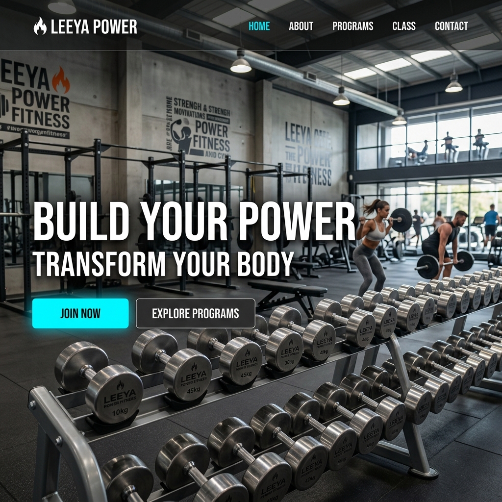 Leeya Power Fitness Gym Web Platform
