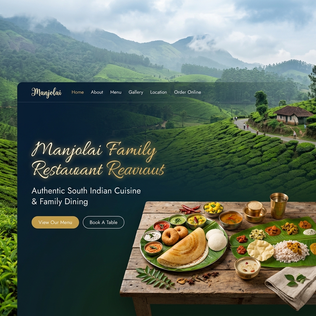 Manjolai Family Restaurant Web Application